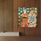 Schilderij katten in Kimono