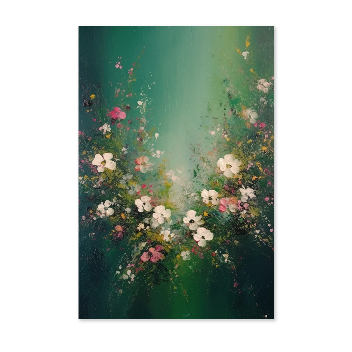 Bloemen spetters 3 wanddecoratie