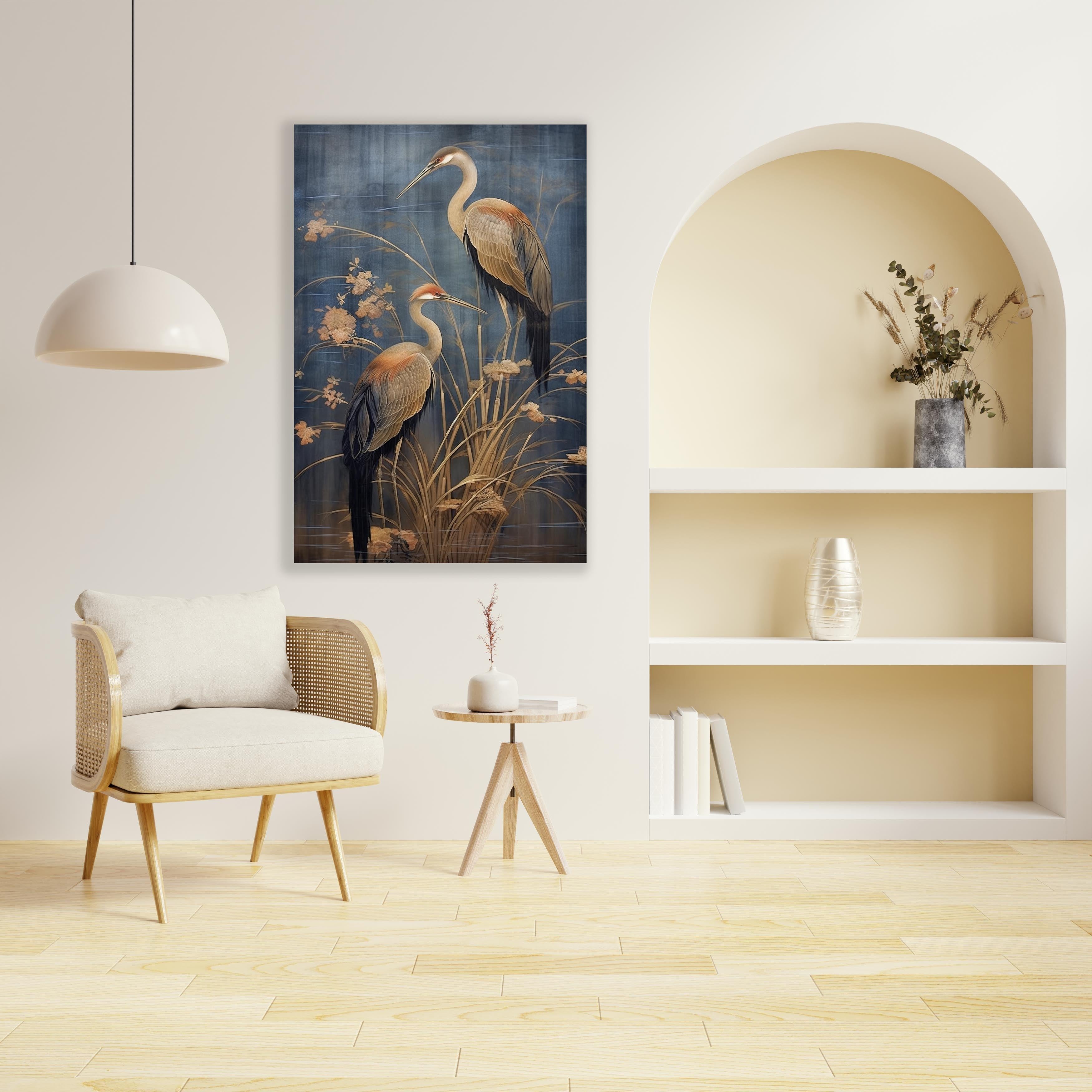 Japanse kraanvogels kunst