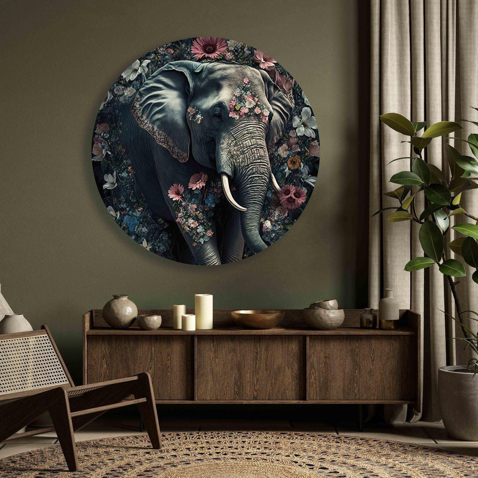 Muurcirkel olifant wandcirkel botanisch