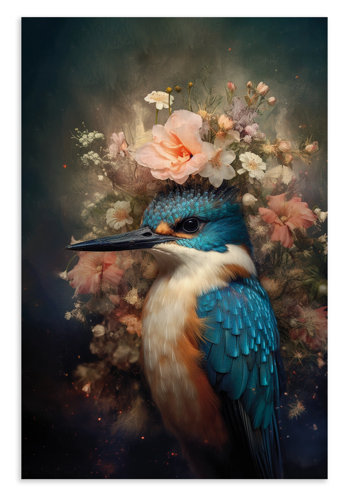 Ijsvogel 7 op canvas