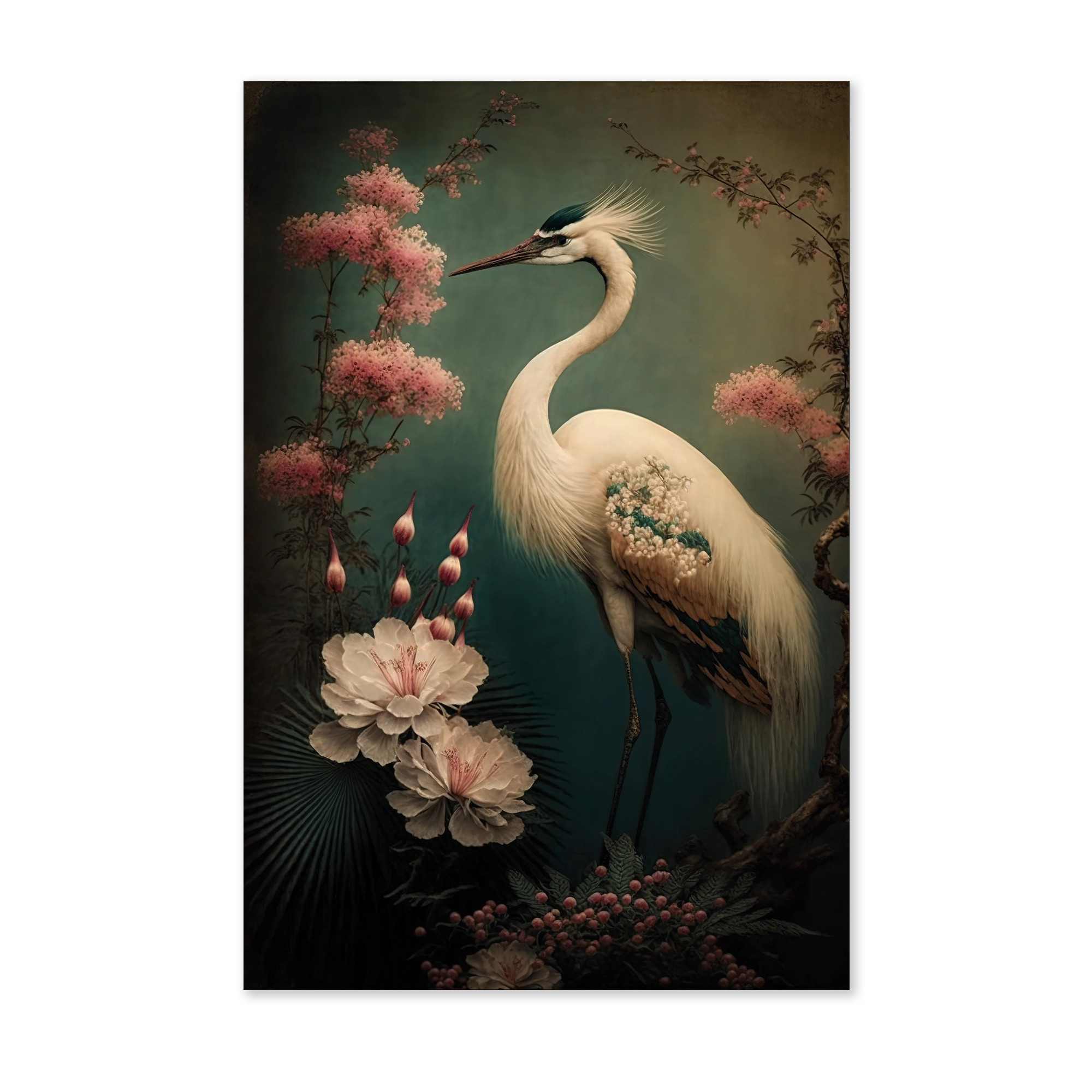 Japanse kraanvogel 2 wanddecoratie