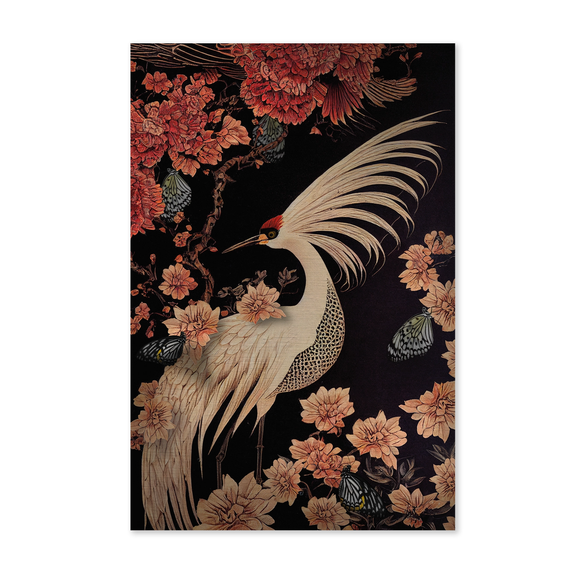 Japanse kraanvogel wanddecoratie