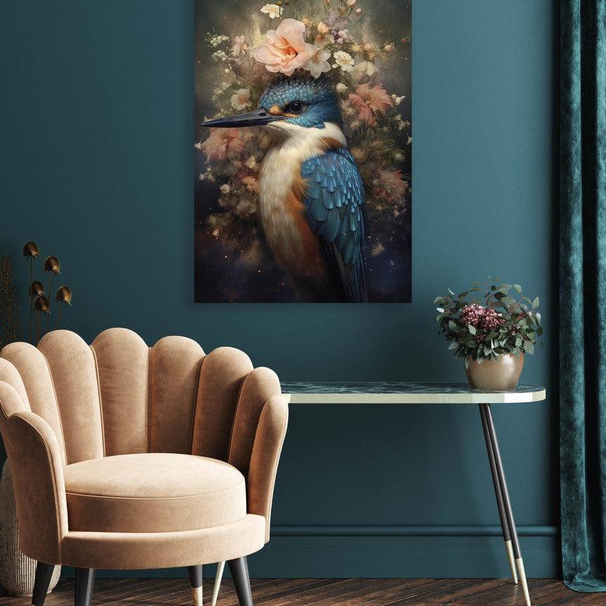 poster kingfisher woonkamer