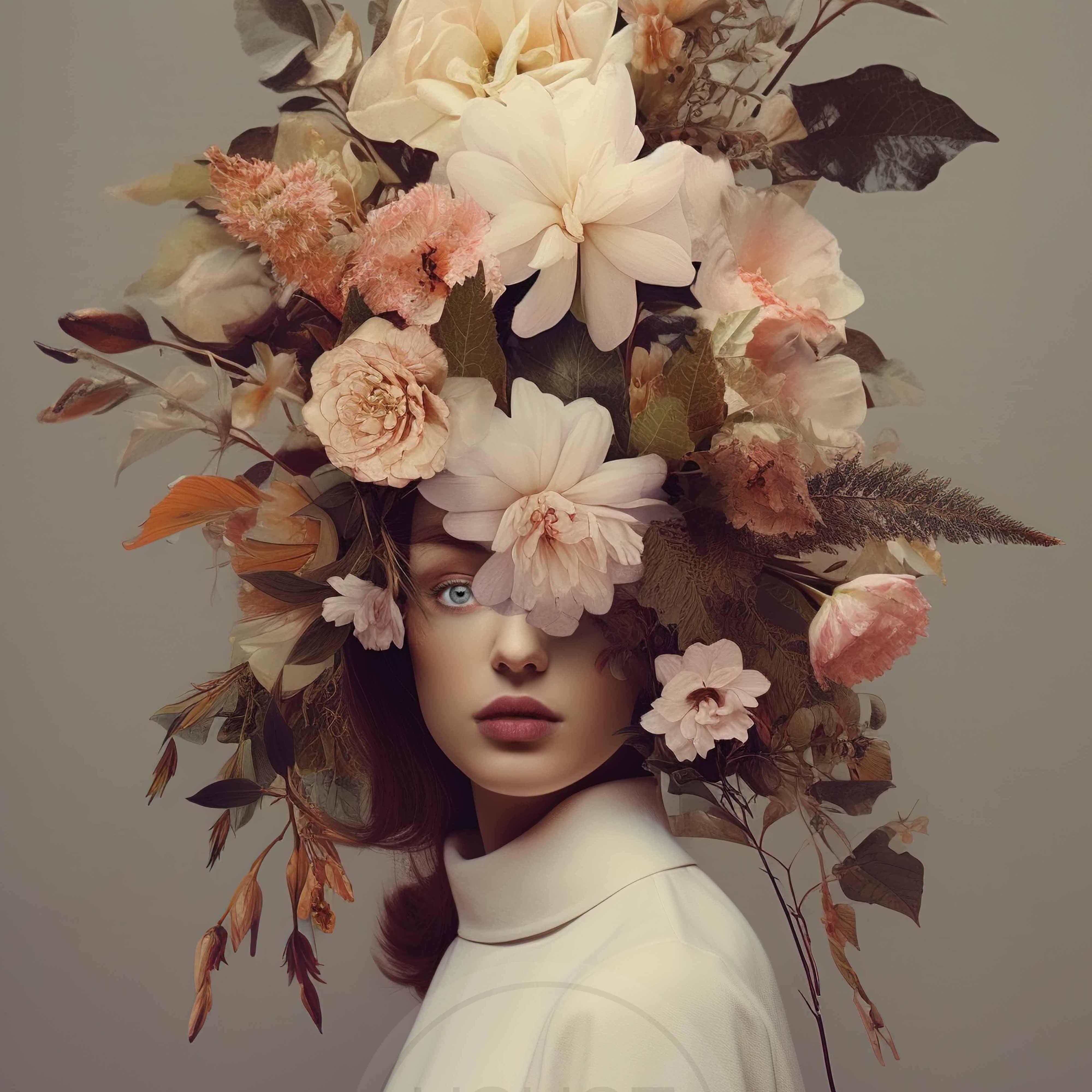 Wandkleed vrouw botanisch