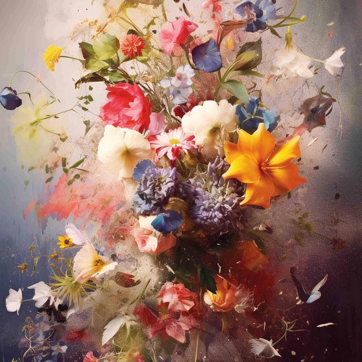 wandkleed bloemen