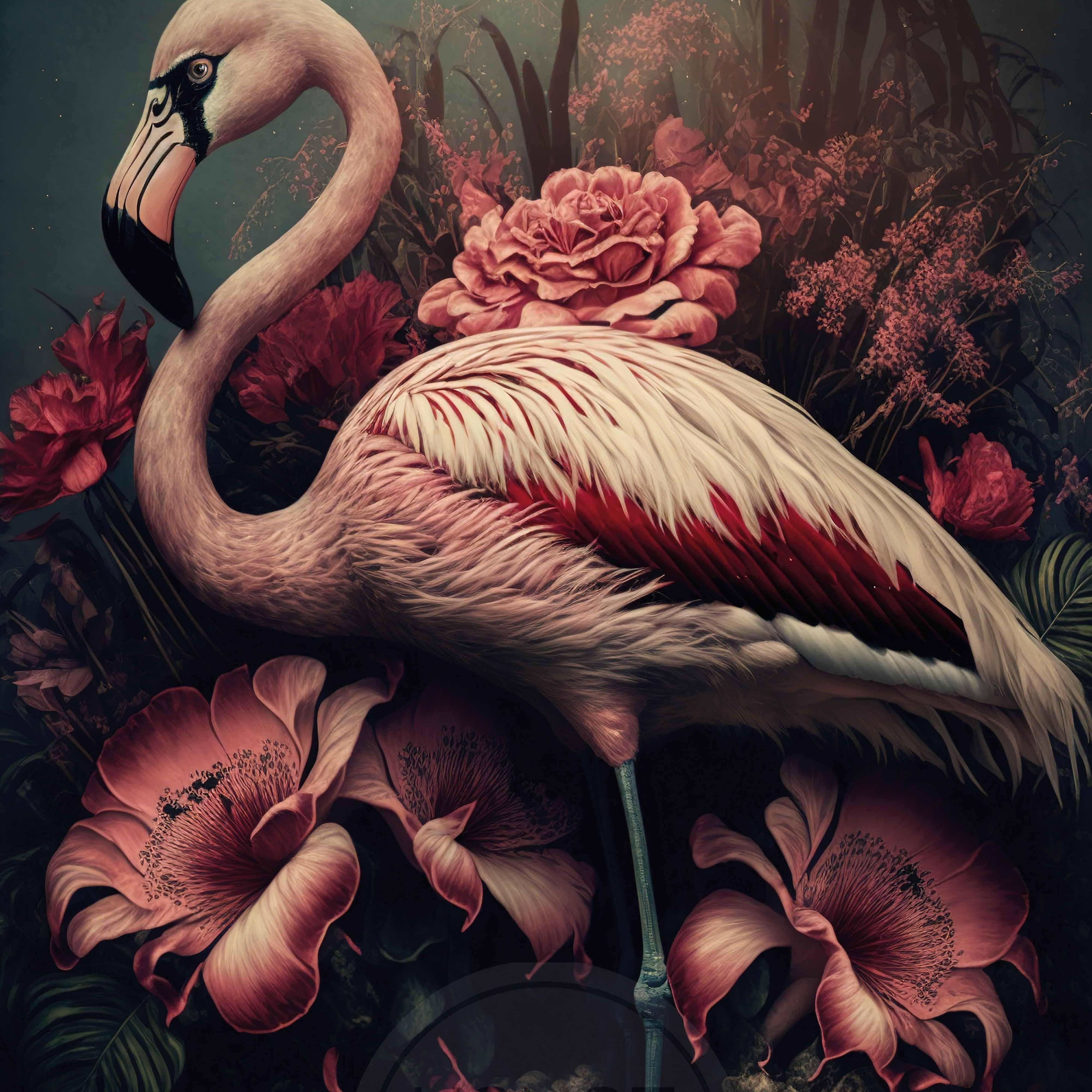 wandkleed flamingo
