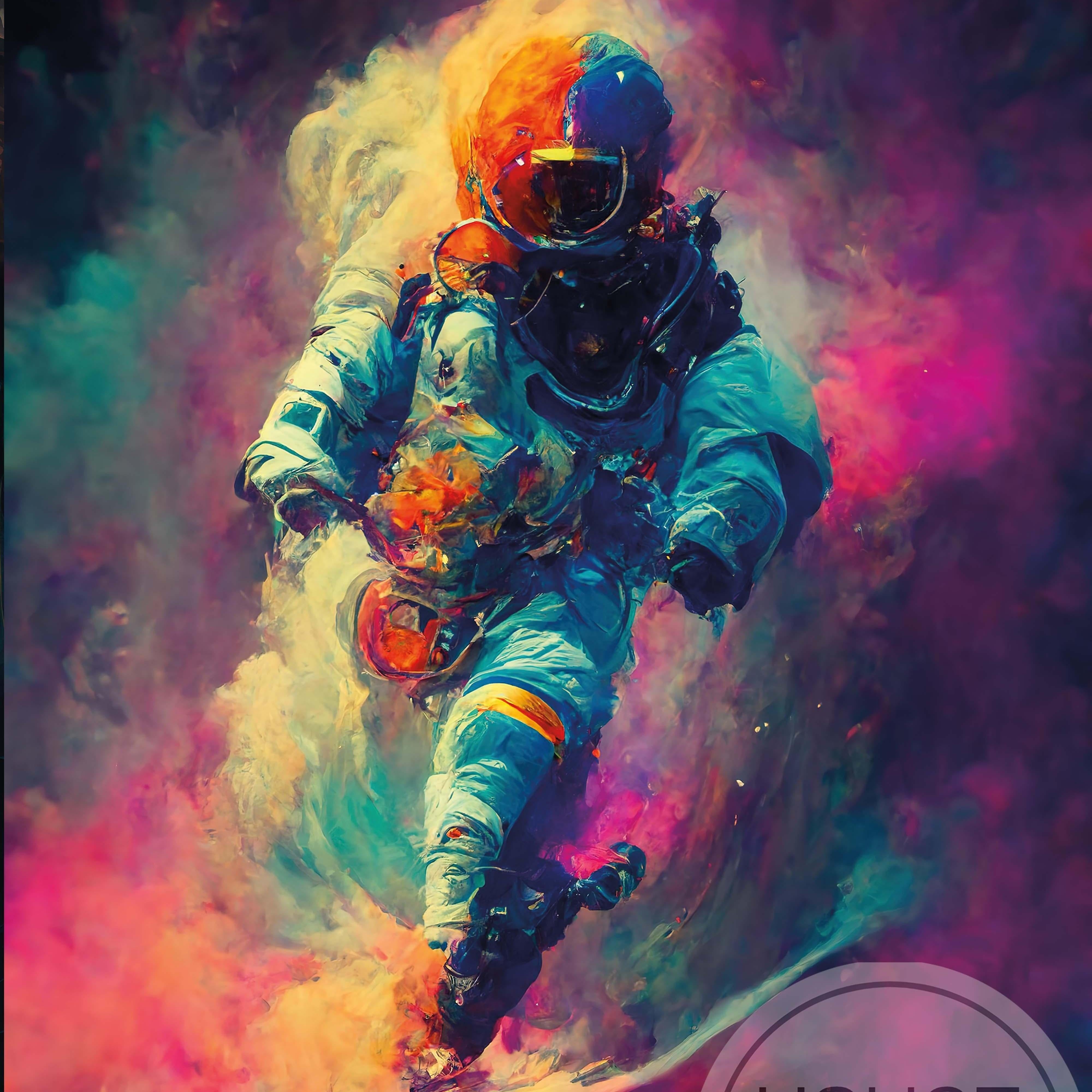 Wandkleed astronaut
