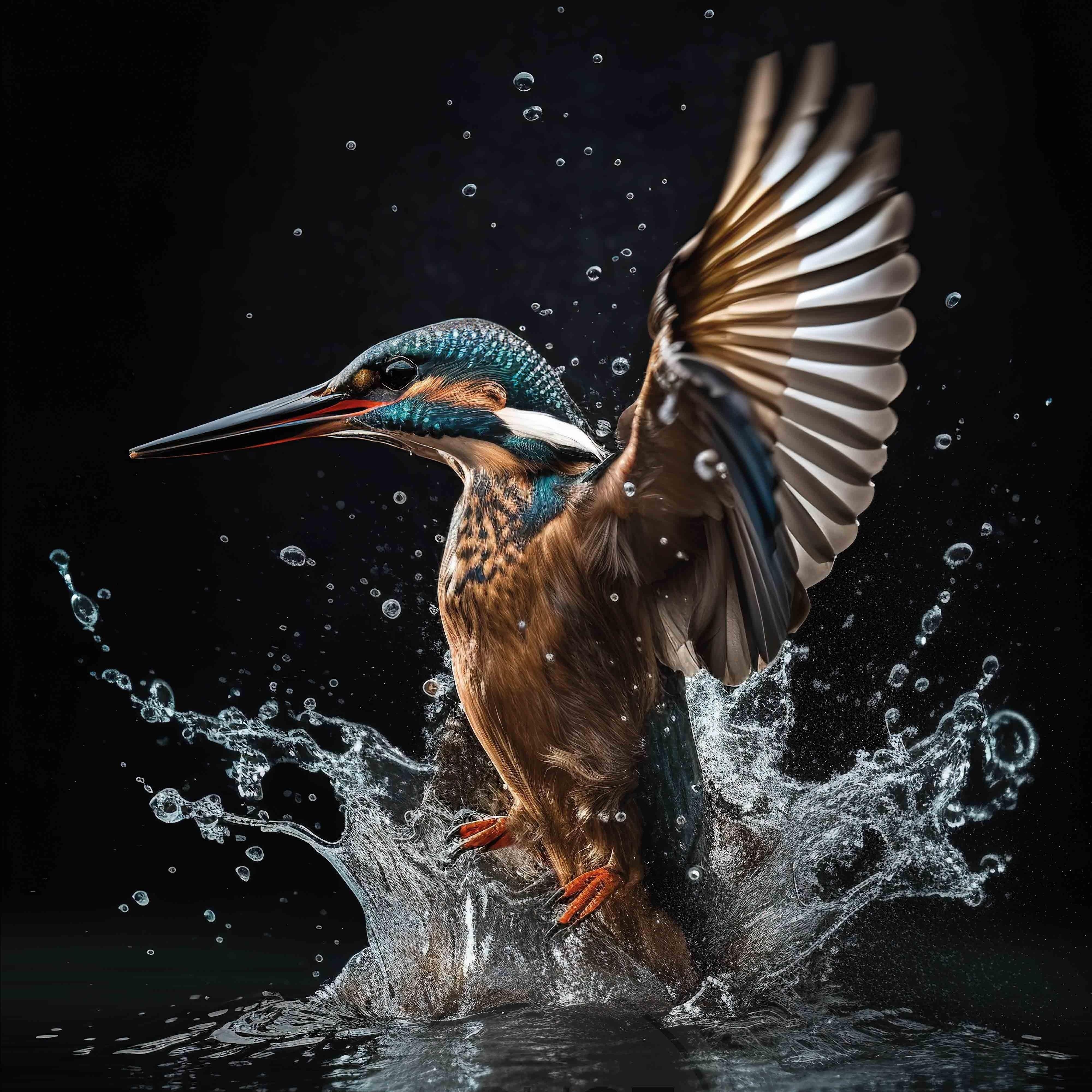 wandkleed ijsvogel