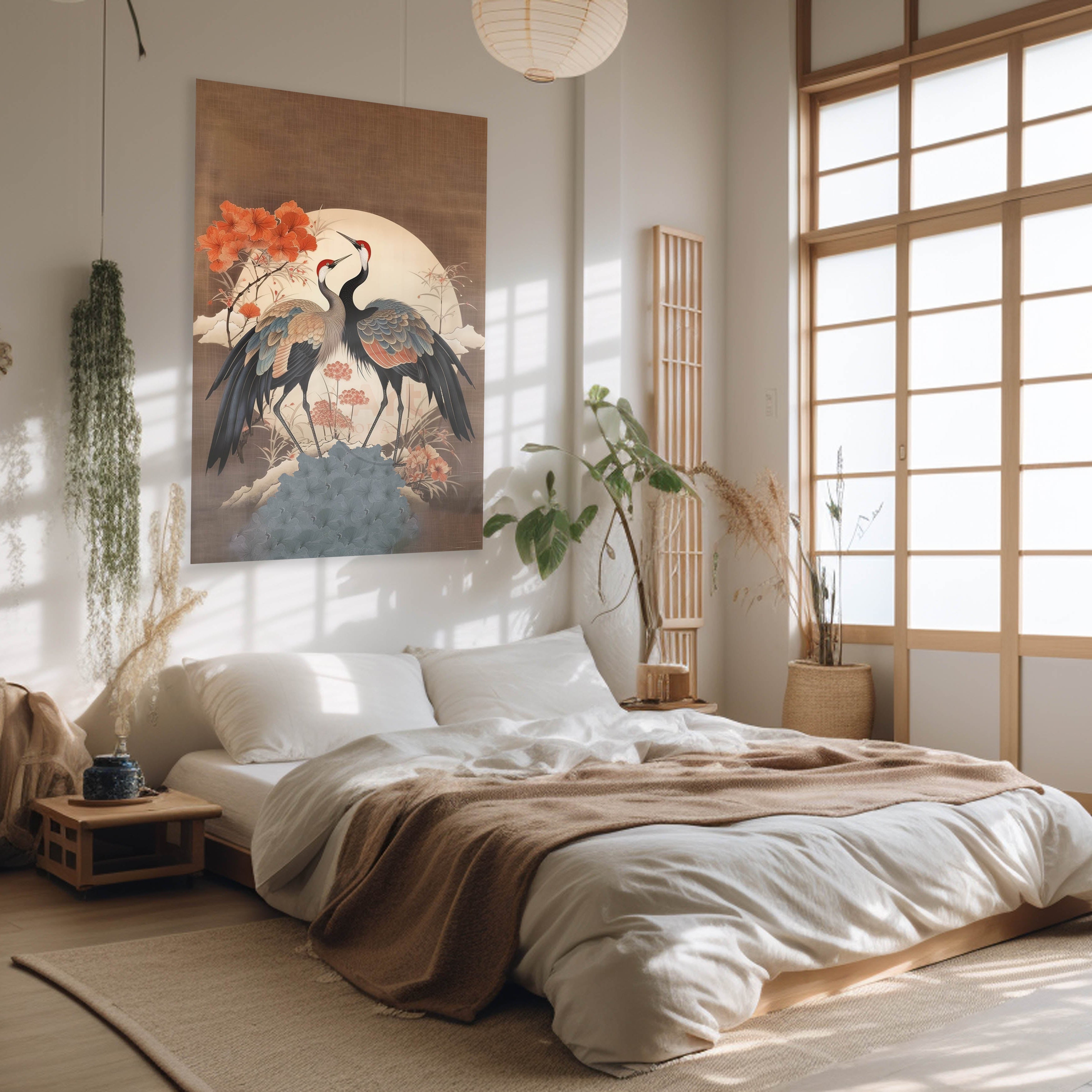 japandi schilderij slaapkamer