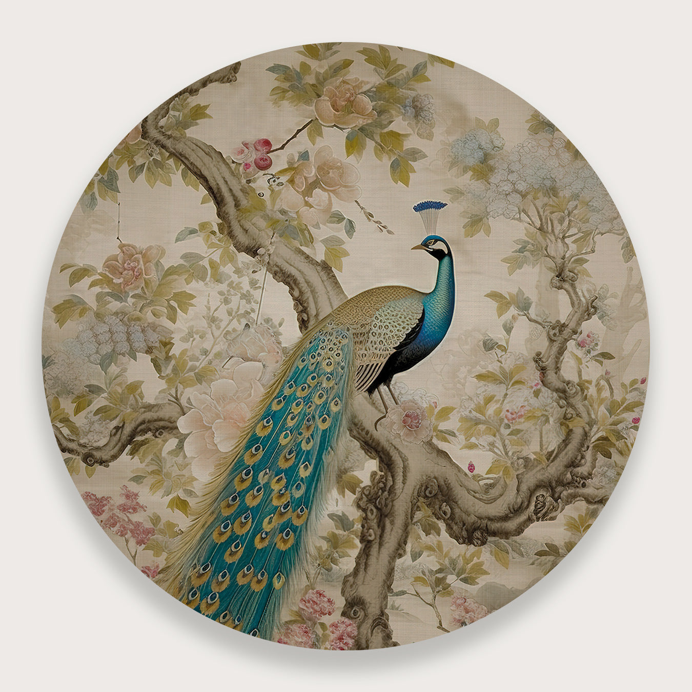 Aziatisch Pauw · Muurcirkel-Muurcirkel-House of Posters-House of Posters