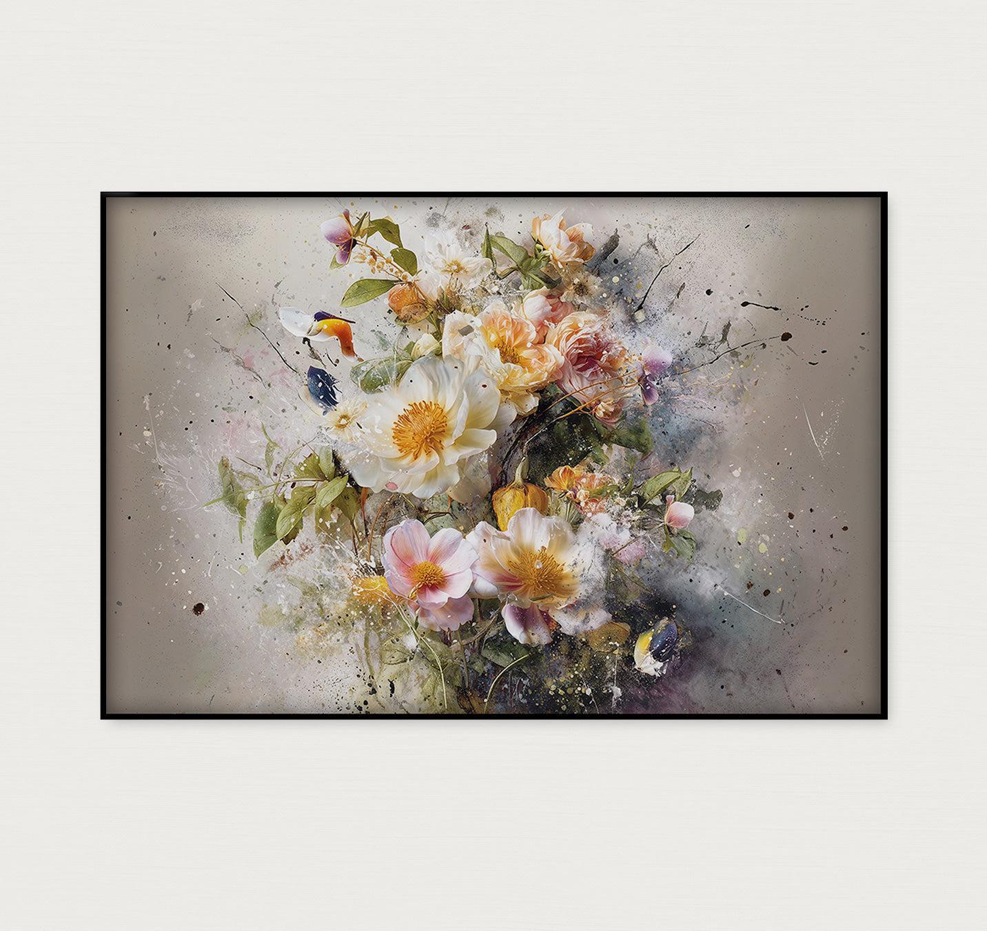 Bloemen explosie 3 · Artframe-Poster liggend-House of Posters-House of Posters