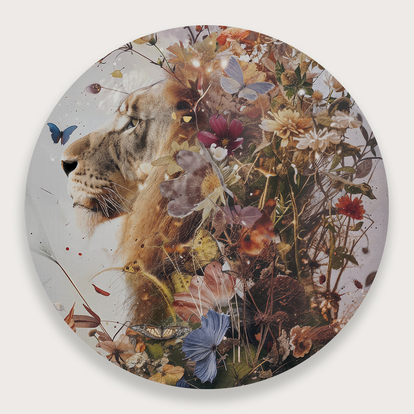 Bloemen Leeuw · Muurcirkel-Muurcirkel-House of Posters-House of Posters