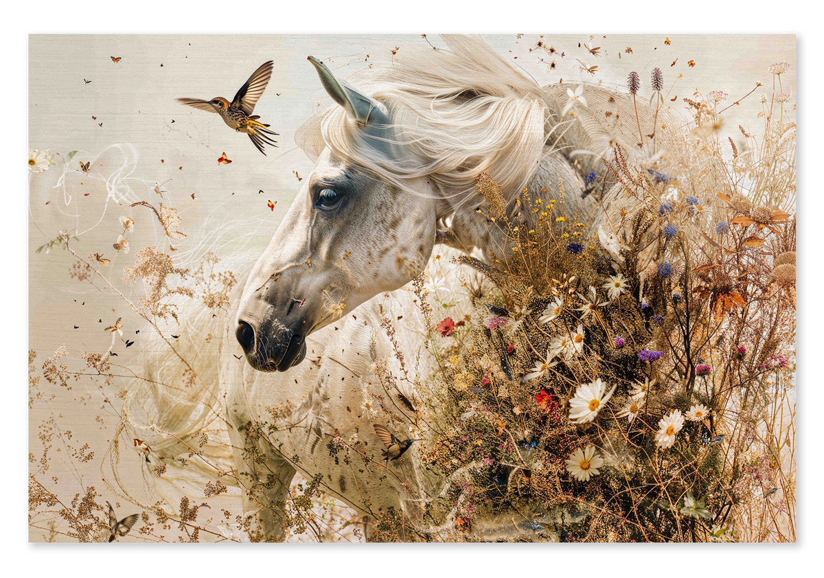 Bloemen paard · Canvas