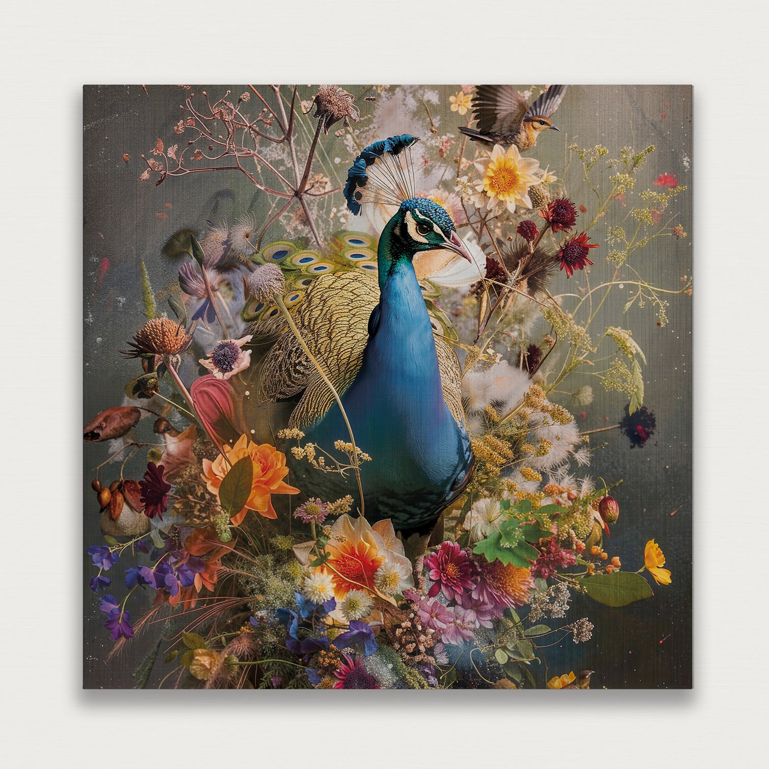 Bloemen Pauw · Aluminium-Poster vierkant-House of Posters-House of Posters