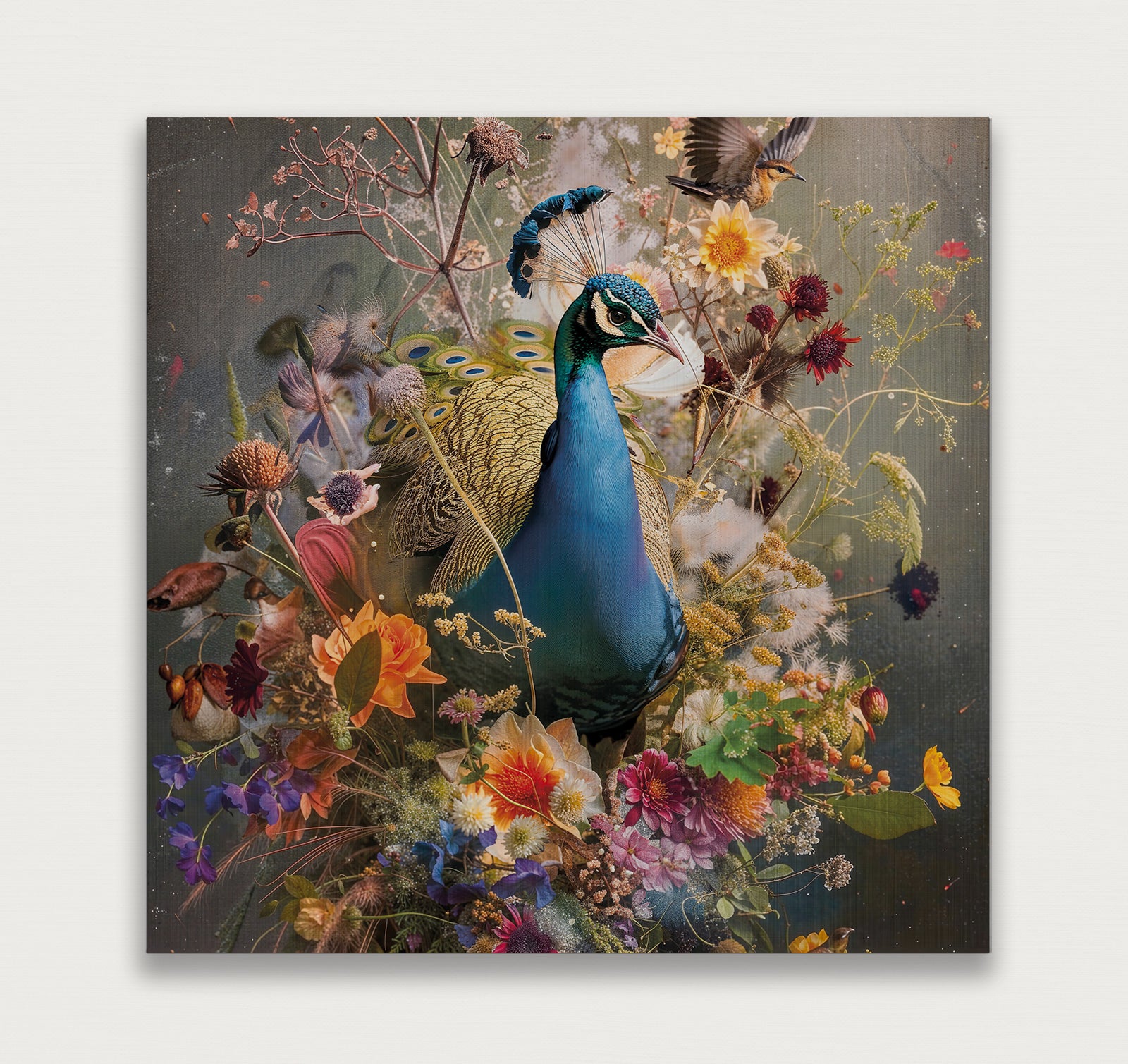 Bloemen Pauw · Aluminium-Poster vierkant-House of Posters-House of Posters