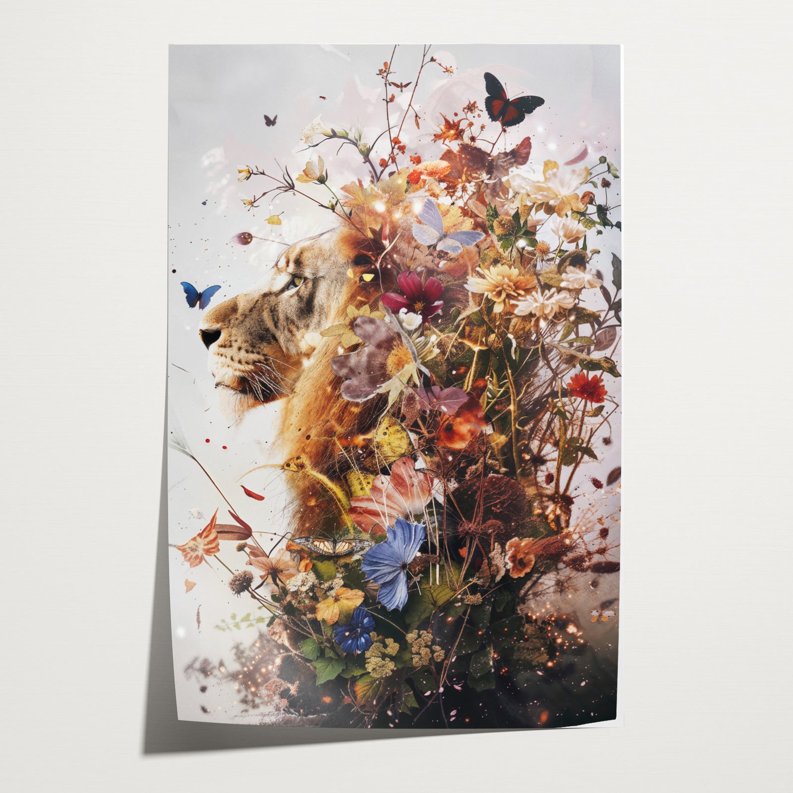 Bloemen Schotse hooglander · Papier-Poster staand-House of Posters-House of Posters