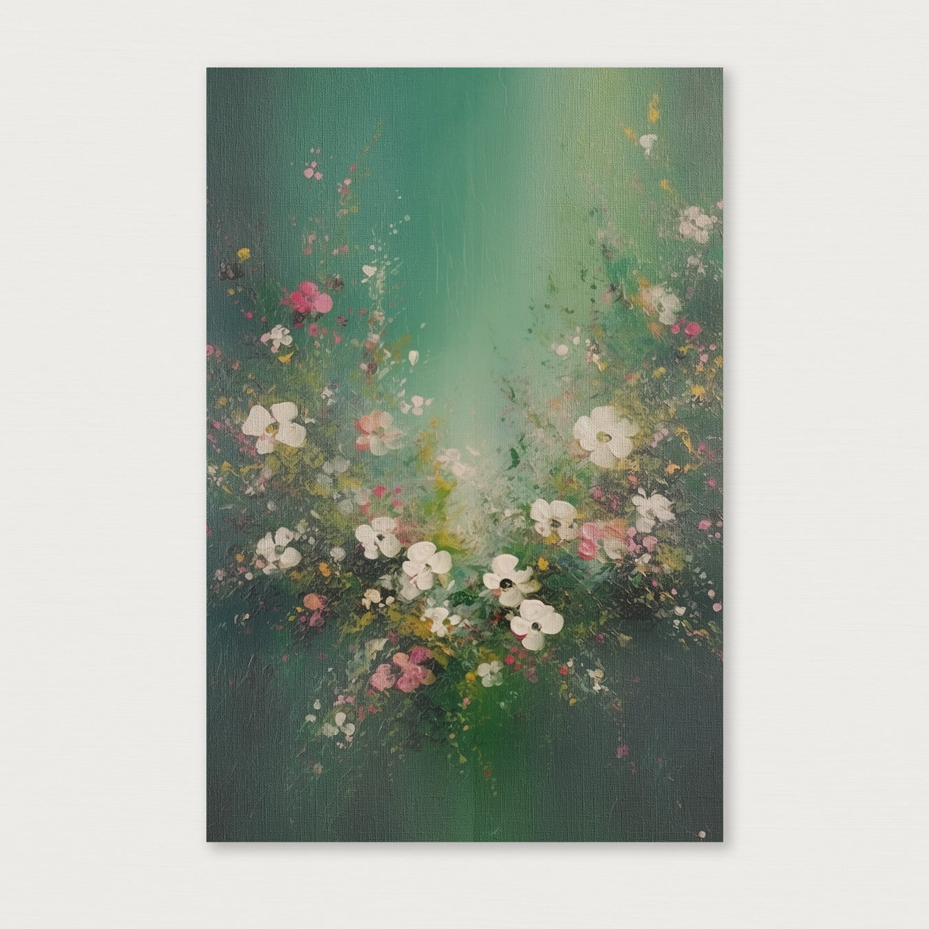 Bloemen spetters 3 · Canvas-Poster staand-House of Posters-House of Posters