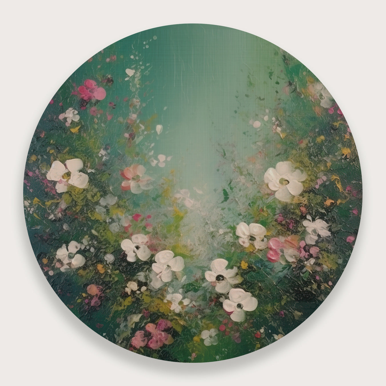 Bloemen spetters 3 · Muurcirkel-Muurcirkel-House of Posters-House of Posters