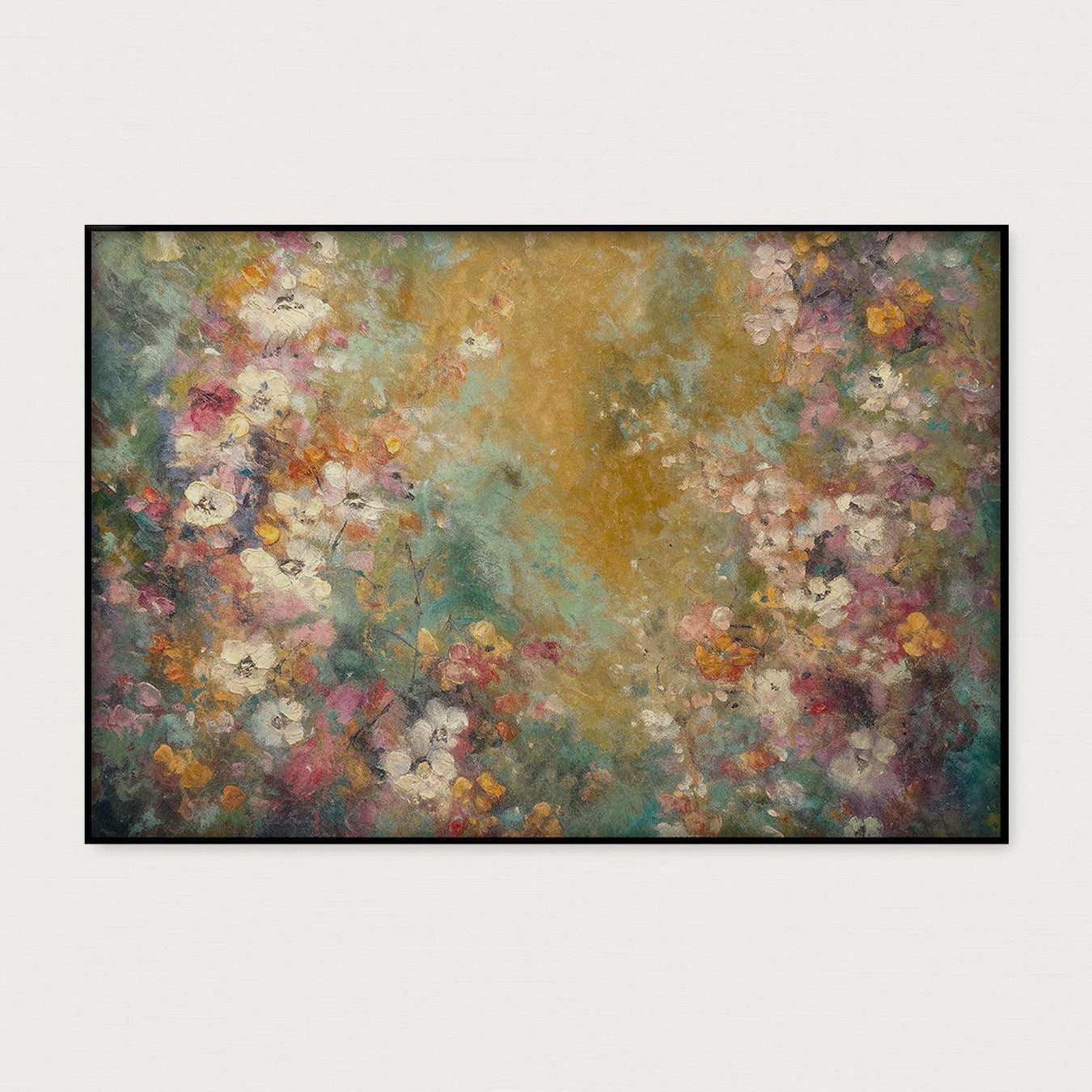 Bloemen spetters 5 · Akoestisch paneel-Poster liggend-House of Posters-House of Posters