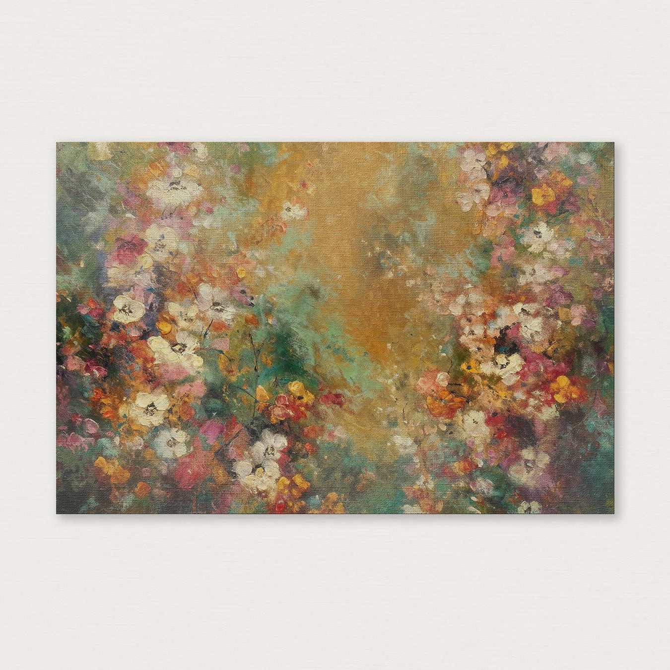 Bloemen spetters 5 · Canvas-Poster liggend-House of Posters-House of Posters