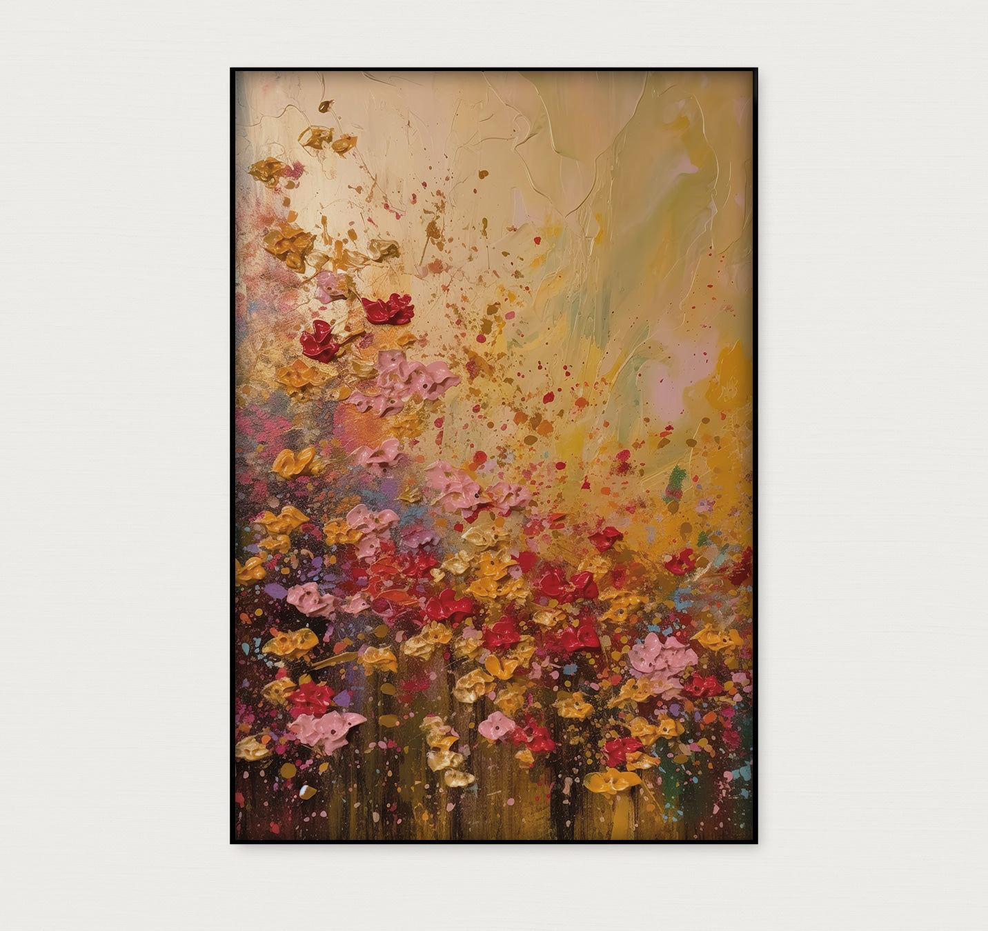 Bloemen spetters · Artframe-Poster staand-House of Posters-House of Posters
