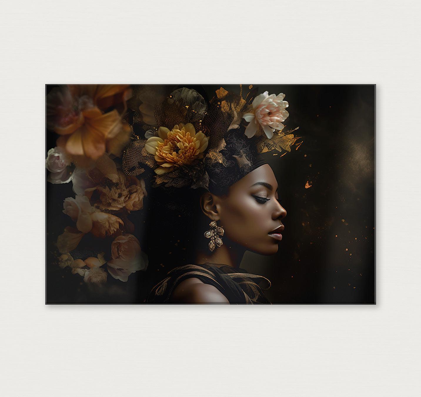 Bloemen Vrouw 3 · Plexiglas-Poster liggend-House of Posters-House of Posters