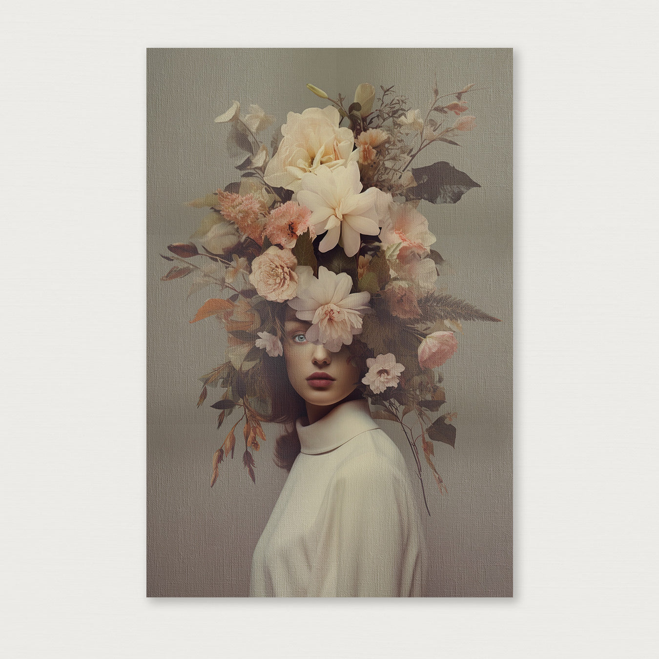 Bloemen Vrouw 5 · Canvas-Poster staand-House of Posters-House of Posters