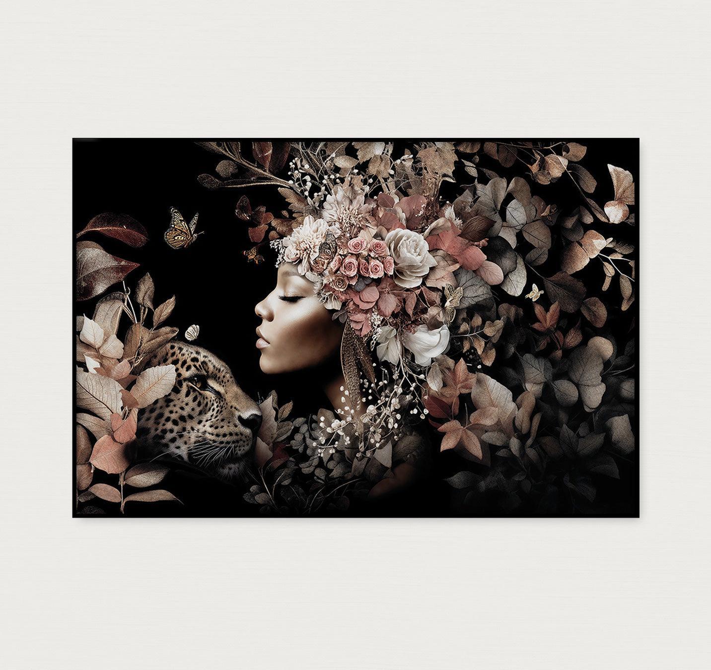 Bloemen Vrouw 6 · Artframe-Poster liggend-House of Posters-House of Posters
