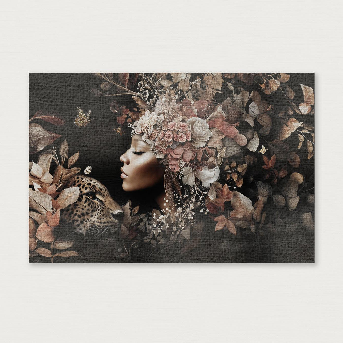 Bloemen Vrouw 6 · Canvas-Poster liggend-House of Posters-House of Posters