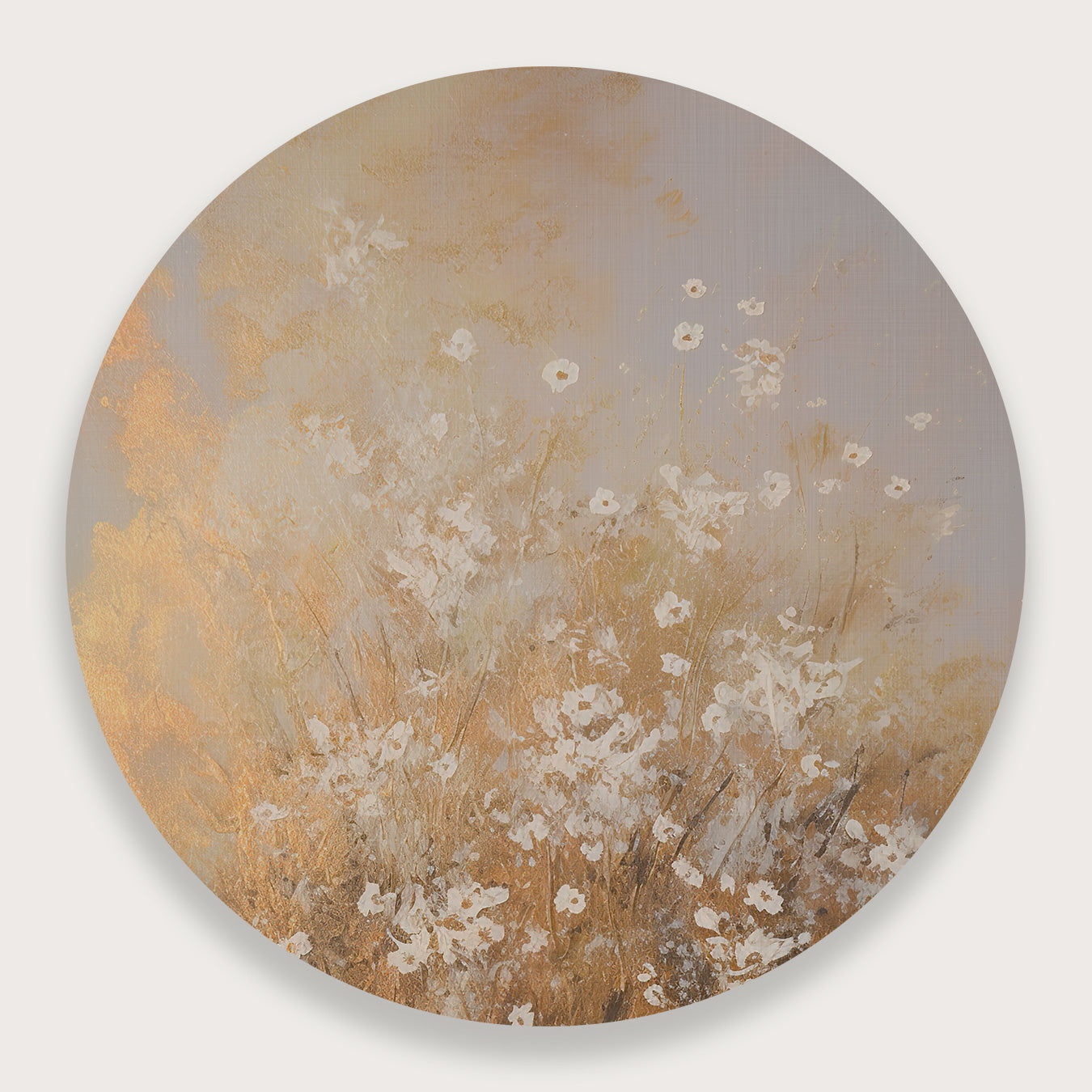 Bloemenspetters 2 | Muurcirkel | Aluminium 60 cm | Tweedekans-House of Posters-House of Posters