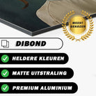 Schilderij op dibond - moderne wanddecoratie van metaal met matte finish