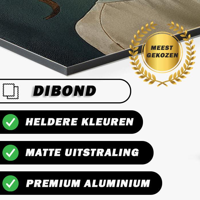 Schilderij op dibond - moderne wanddecoratie van metaal met matte finish