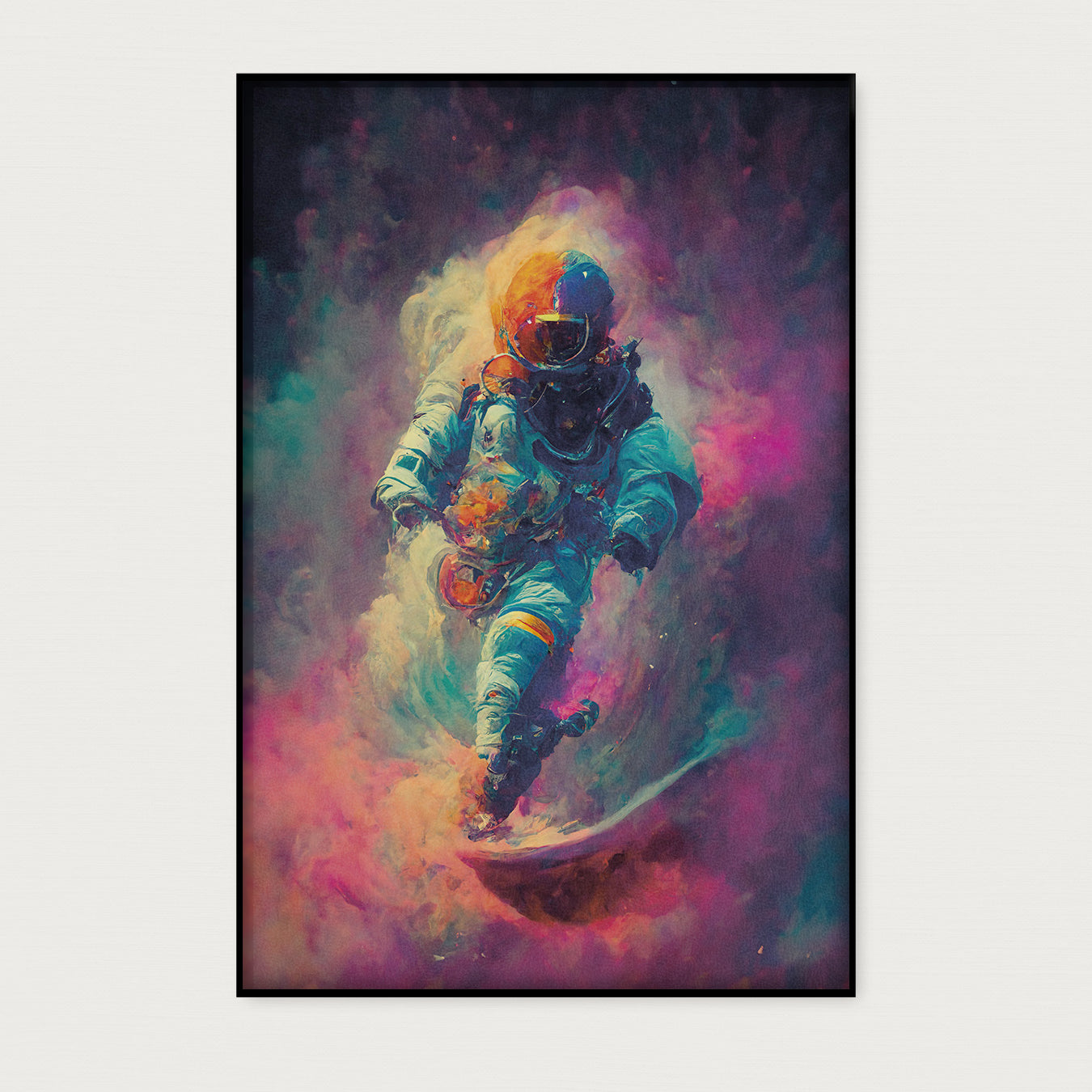 Colorful Astronaut · Akoestisch paneel-Poster staand-House of Posters-House of Posters
