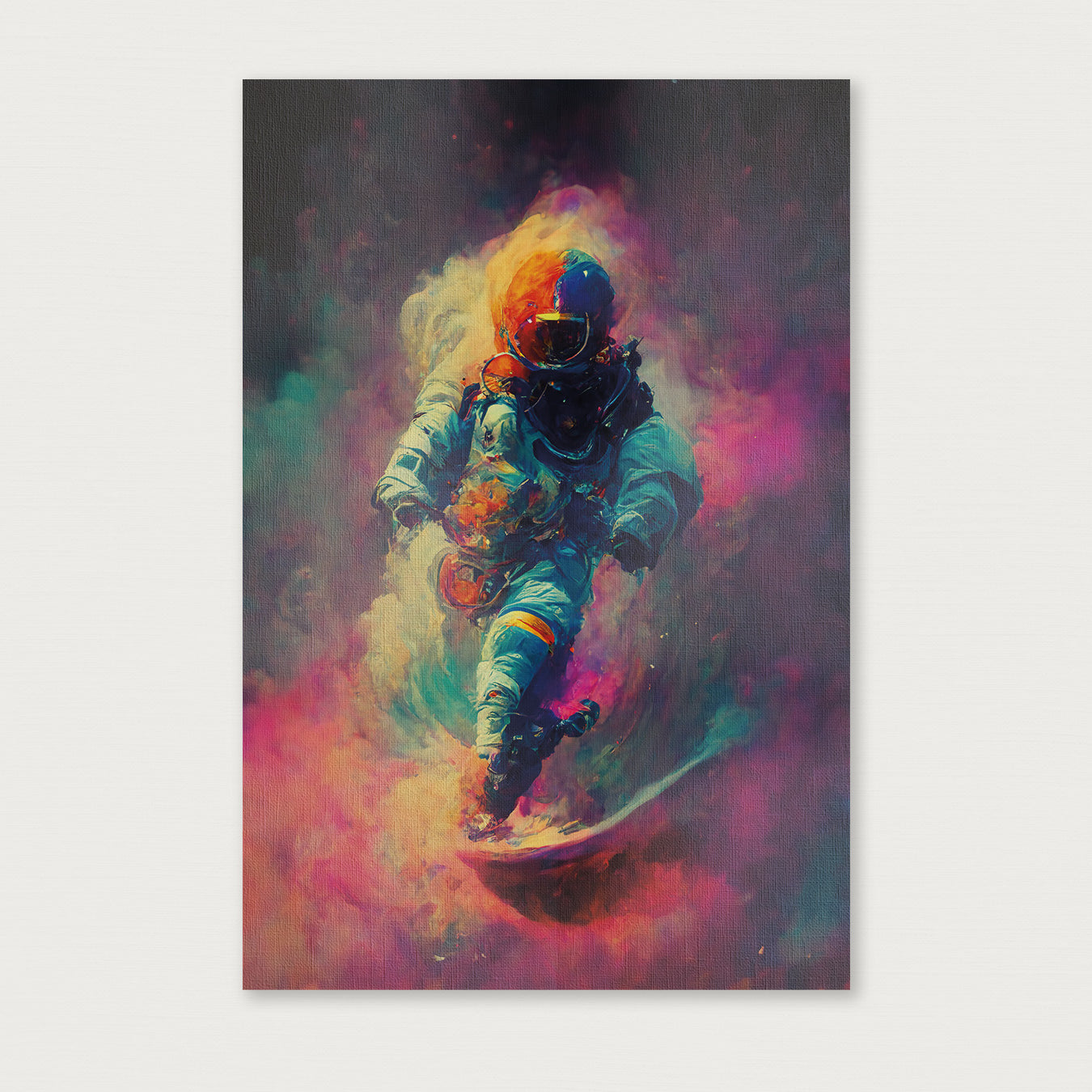 Colorful Astronaut · Canvas-Poster staand-House of Posters-House of Posters