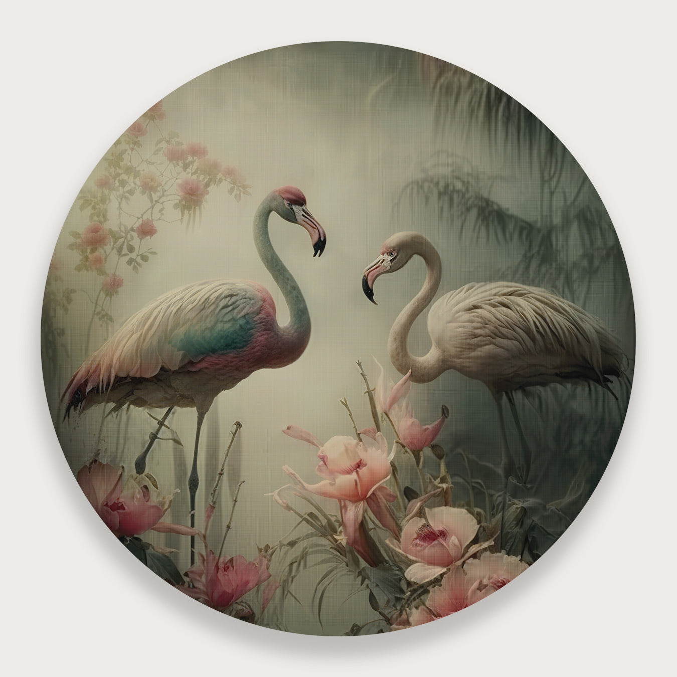 Flamingo's · Muurcirkel-Muurcirkel-House of Posters-House of Posters