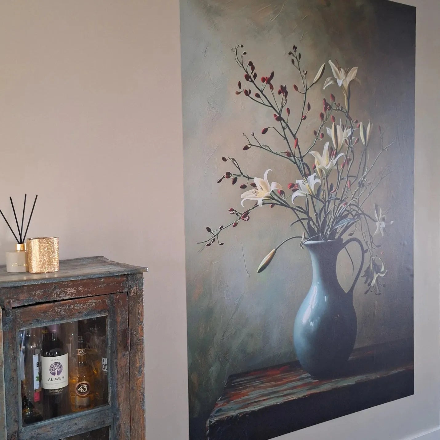 klantfoto behang bloemen