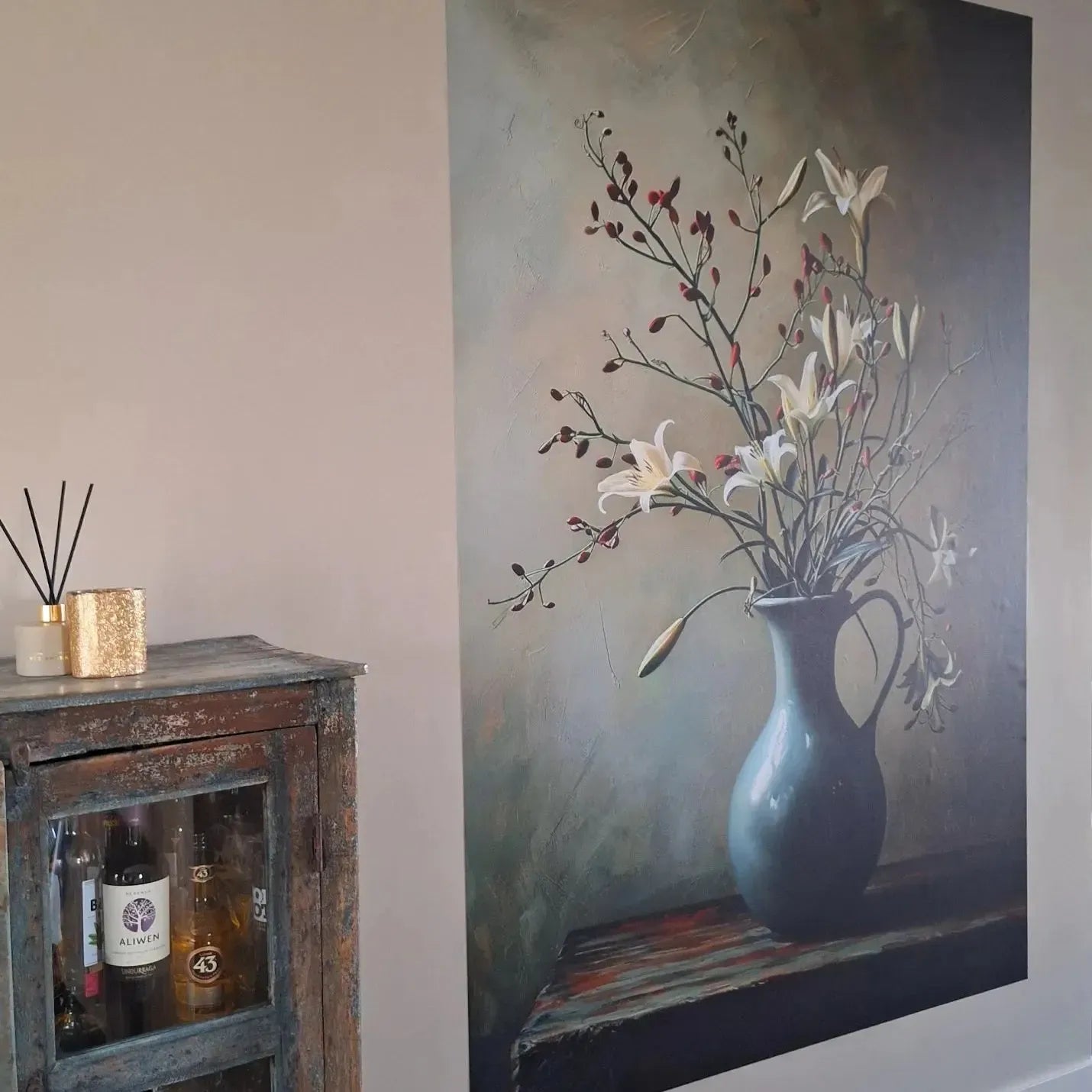 klantfoto behang bloemen