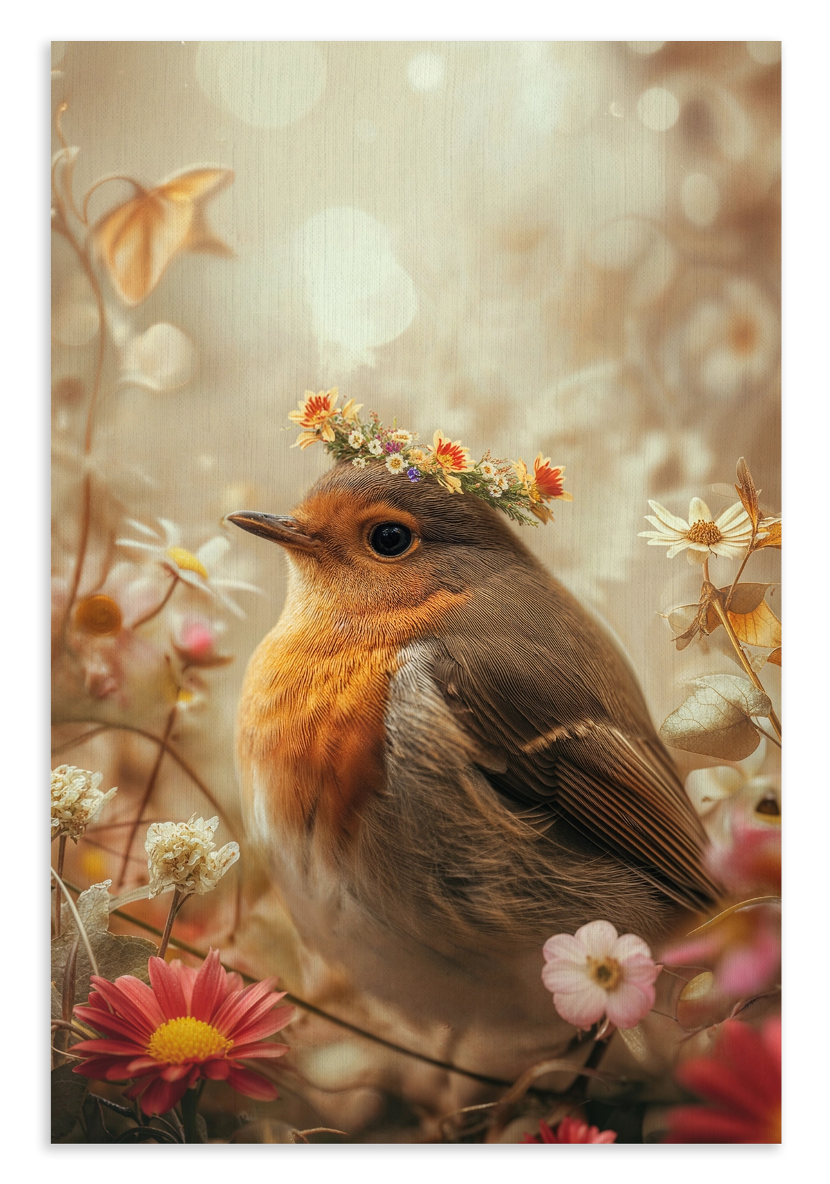 Roodborstje 3 · Canvas – productfoto