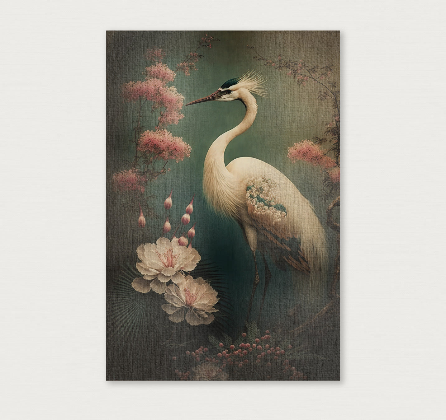 Japanse kraanvogel 2 · Canvas-Poster staand-House of Posters-House of Posters