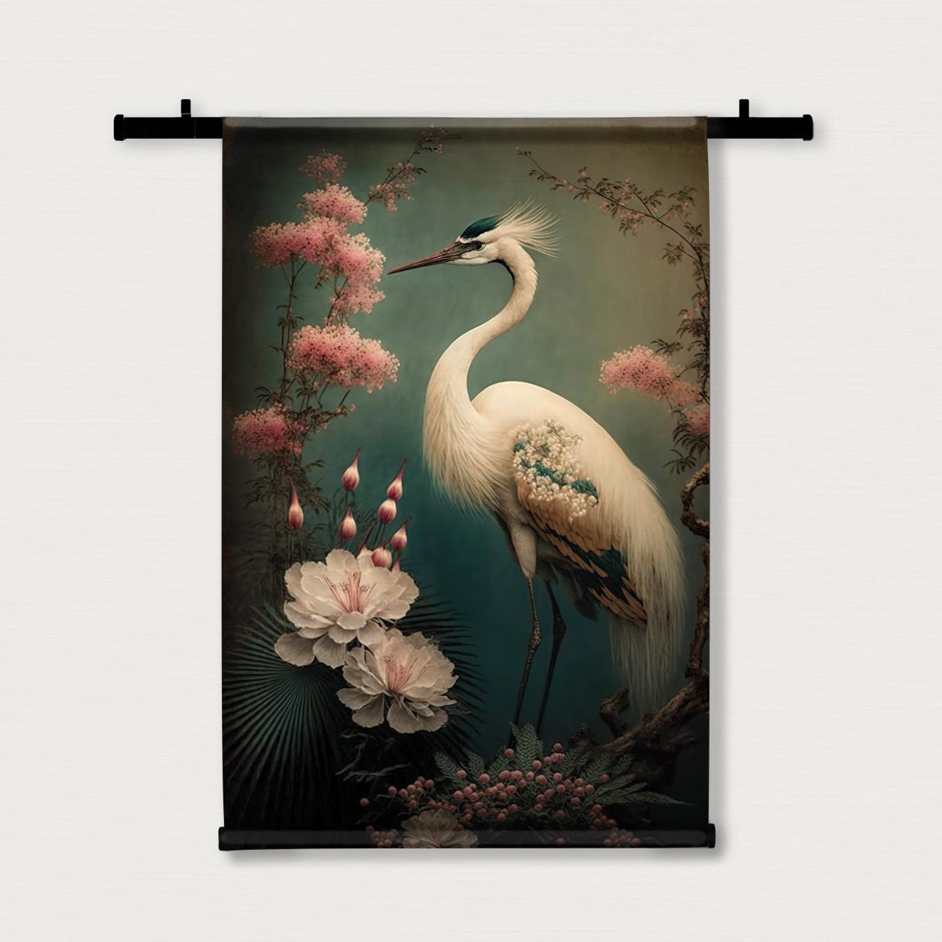Japanse kraanvogel 2 · Wandkleed-Wandkleed-House of Posters-House of Posters