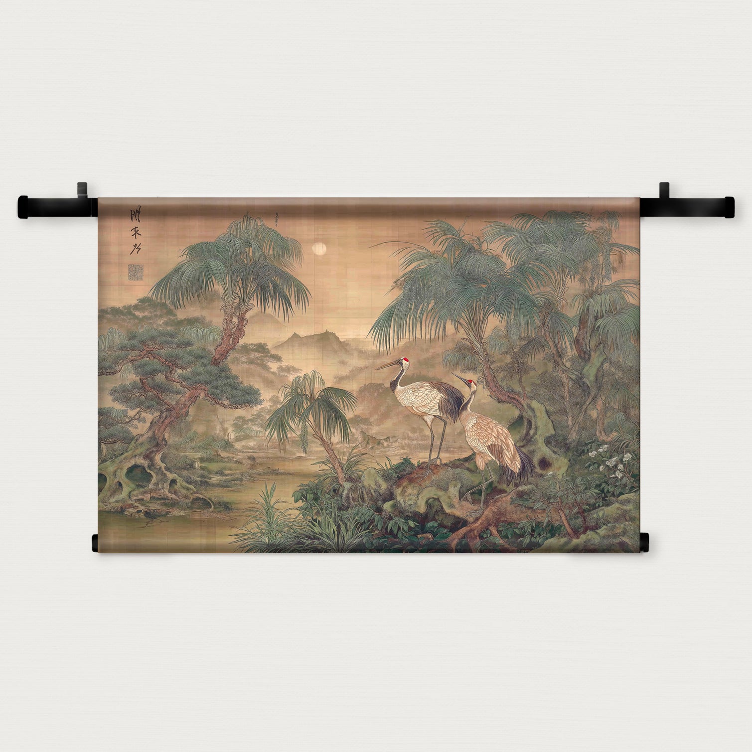 Japanse kraanvogel 5 · Wandkleed-Wandkleed-House of Posters-House of Posters