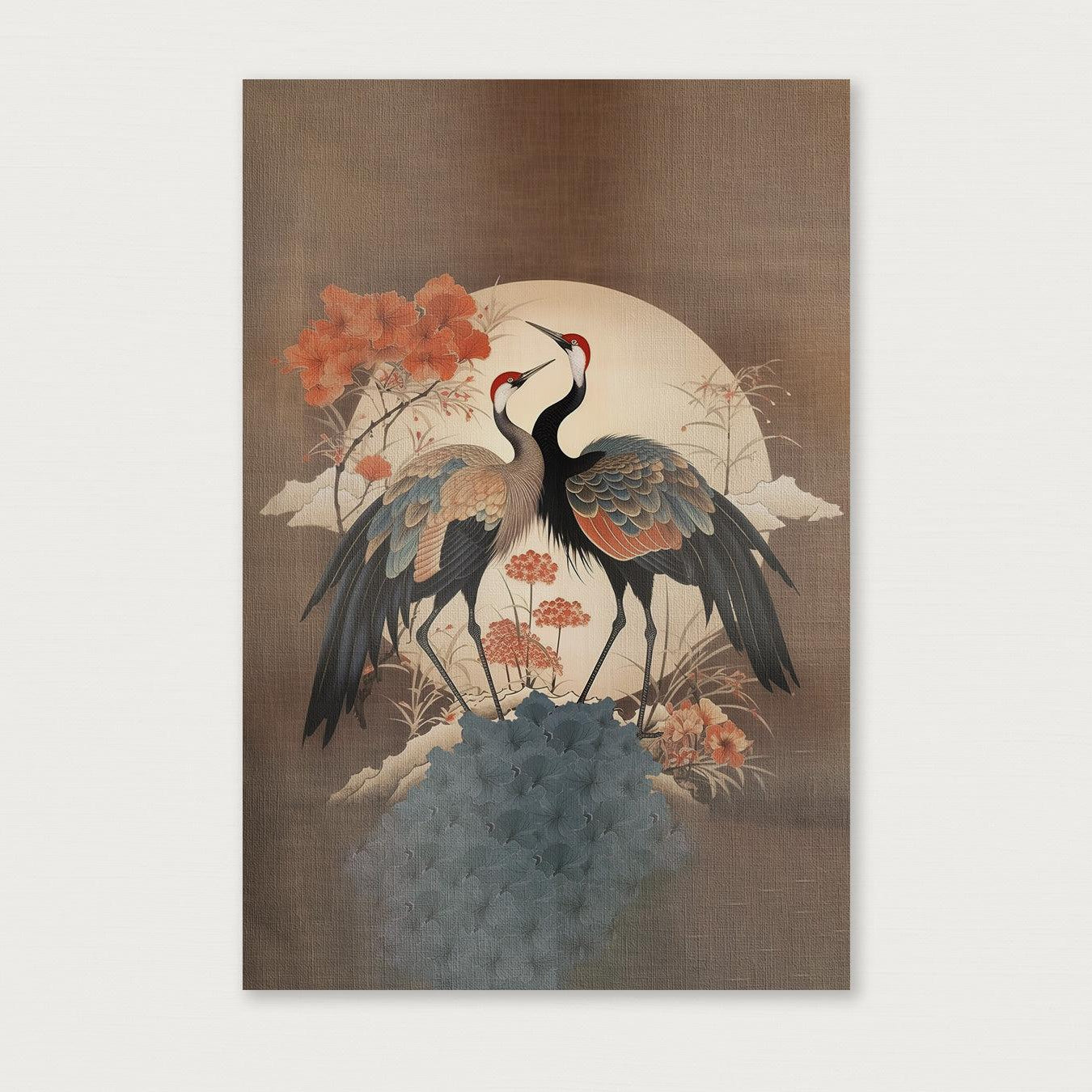 Japanse kraanvogels 2 · Canvas-Poster staand-House of Posters-House of Posters