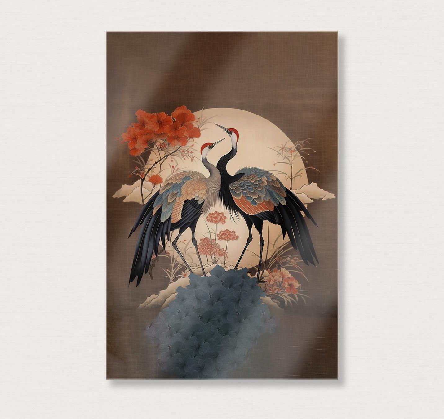 Japanse kraanvogels 2 · Plexiglas-Poster staand-House of Posters-House of Posters
