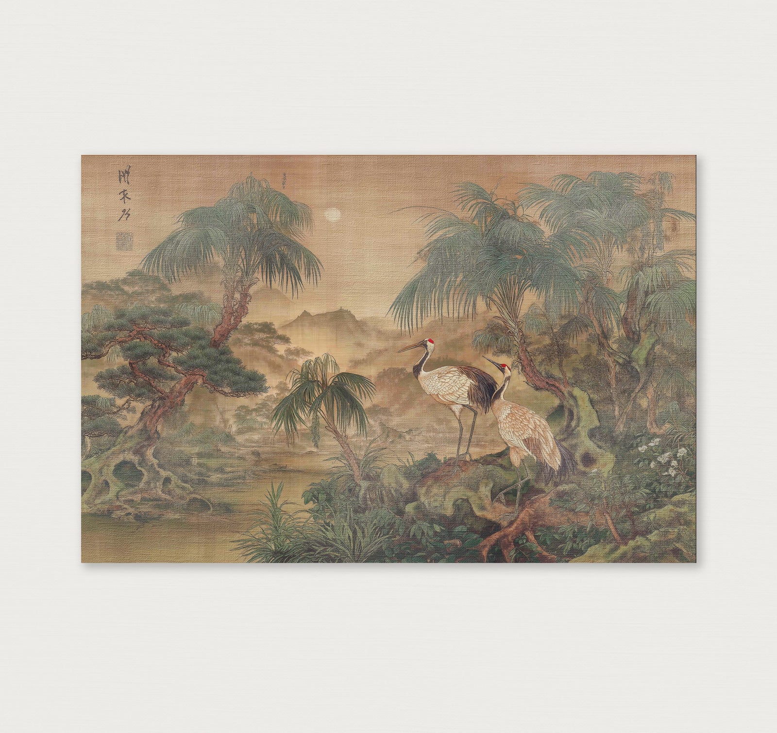 Japanse kraanvogels 5 · Canvas-Poster liggend-House of Posters-House of Posters
