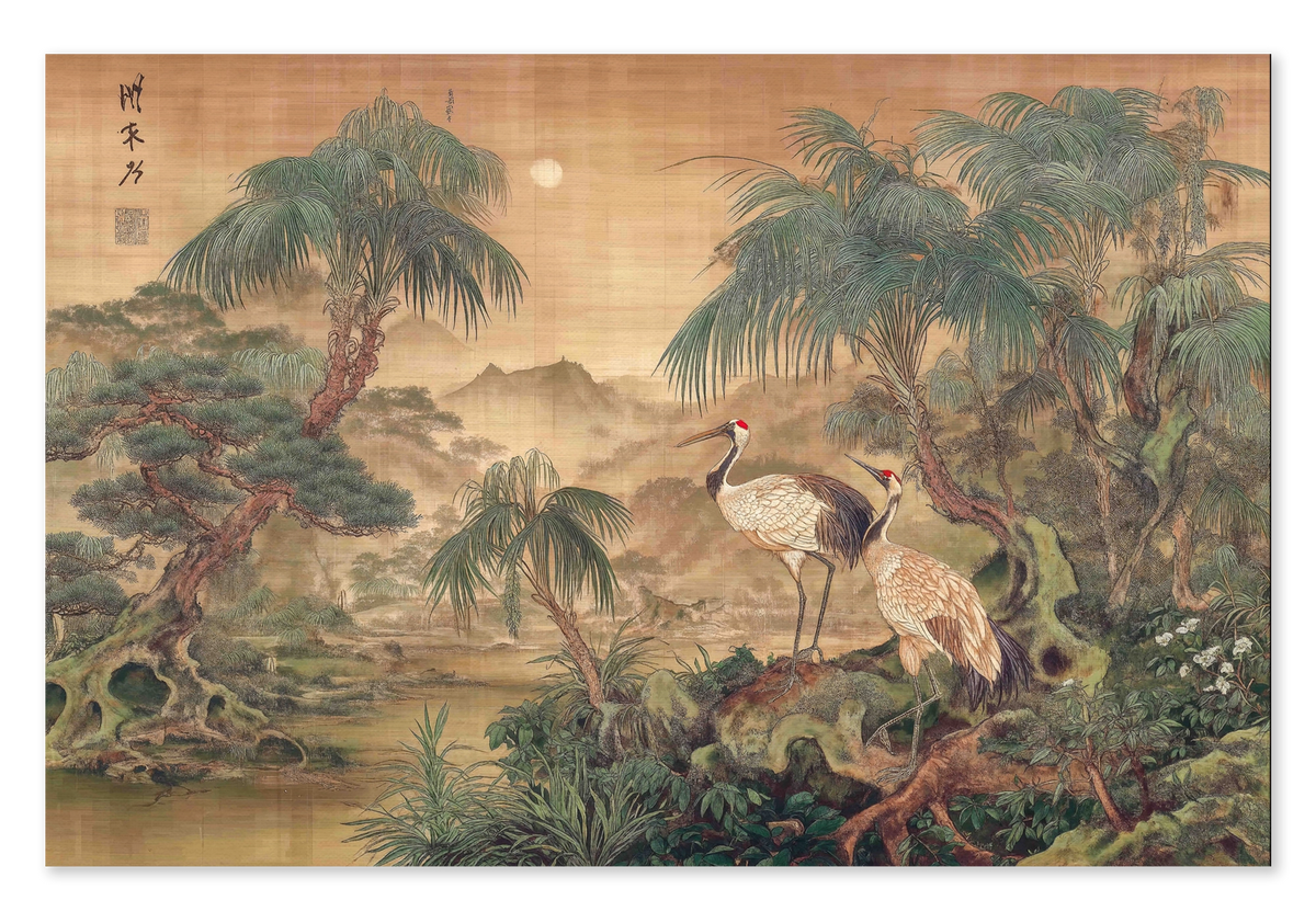 Japanse kraanvogels 5 · Canvas