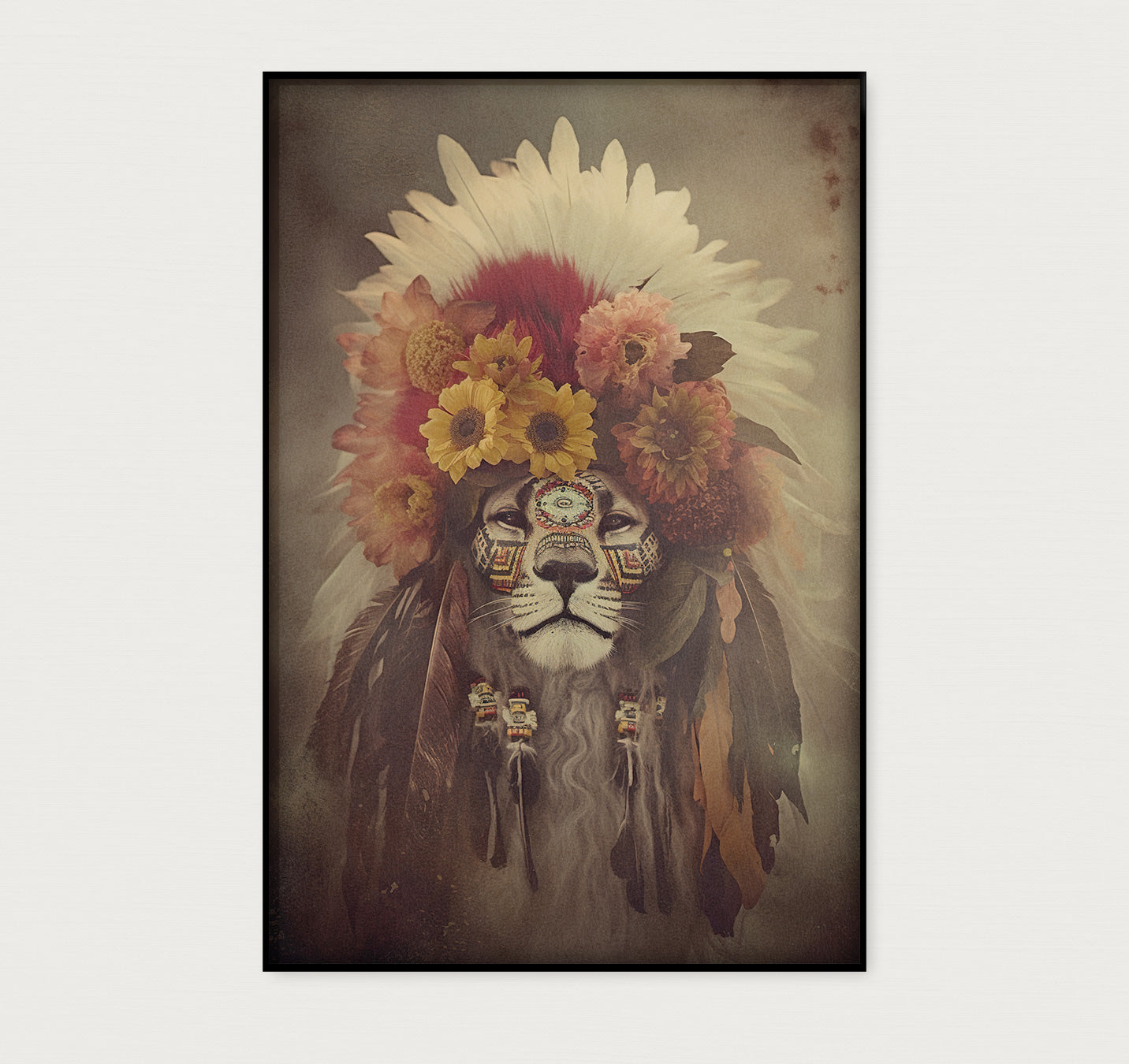 Leeuw 3 · Akoestisch paneel-Poster staand-House of Posters-House of Posters