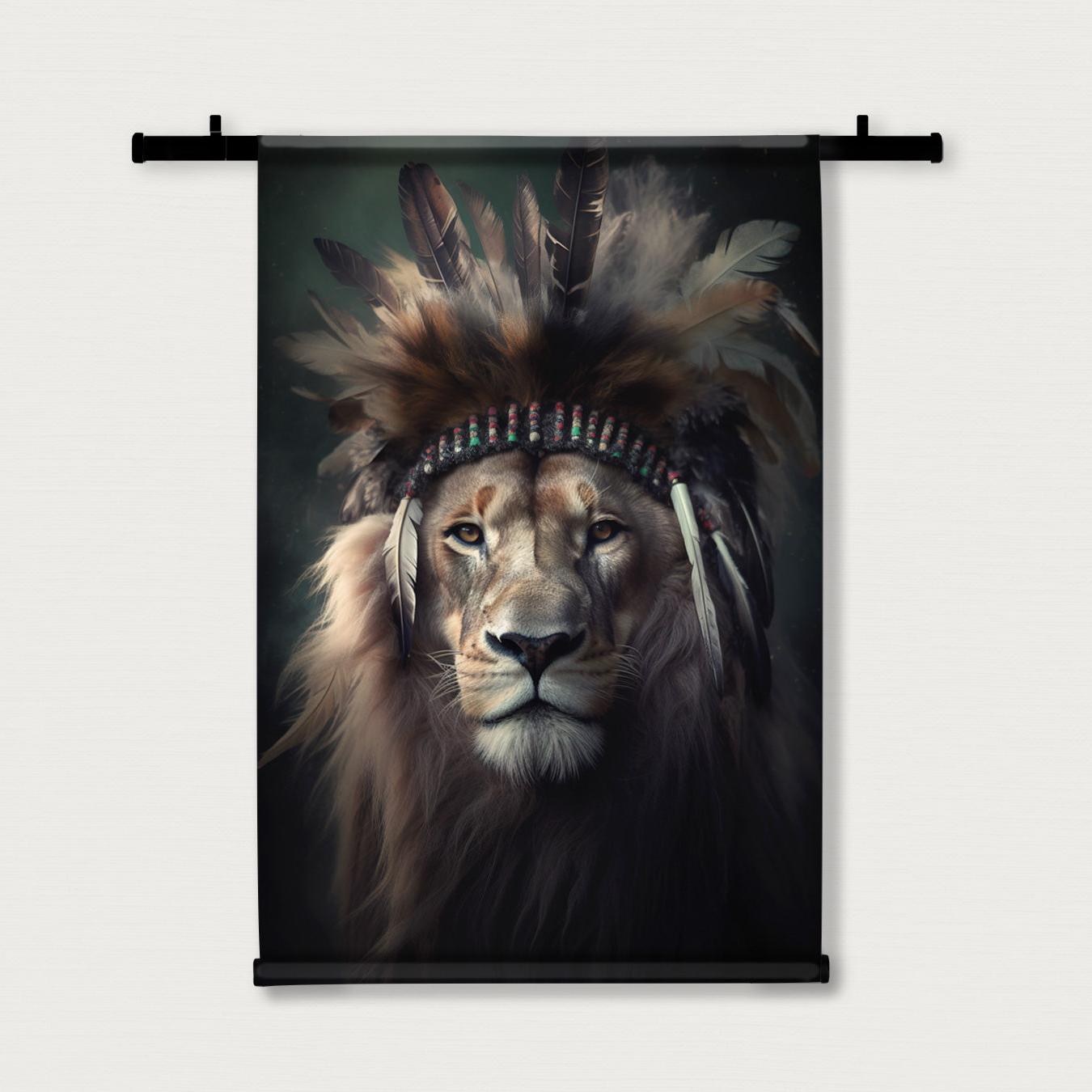 Leeuw 4 · Wandkleed-Wandkleed-House of Posters-House of Posters