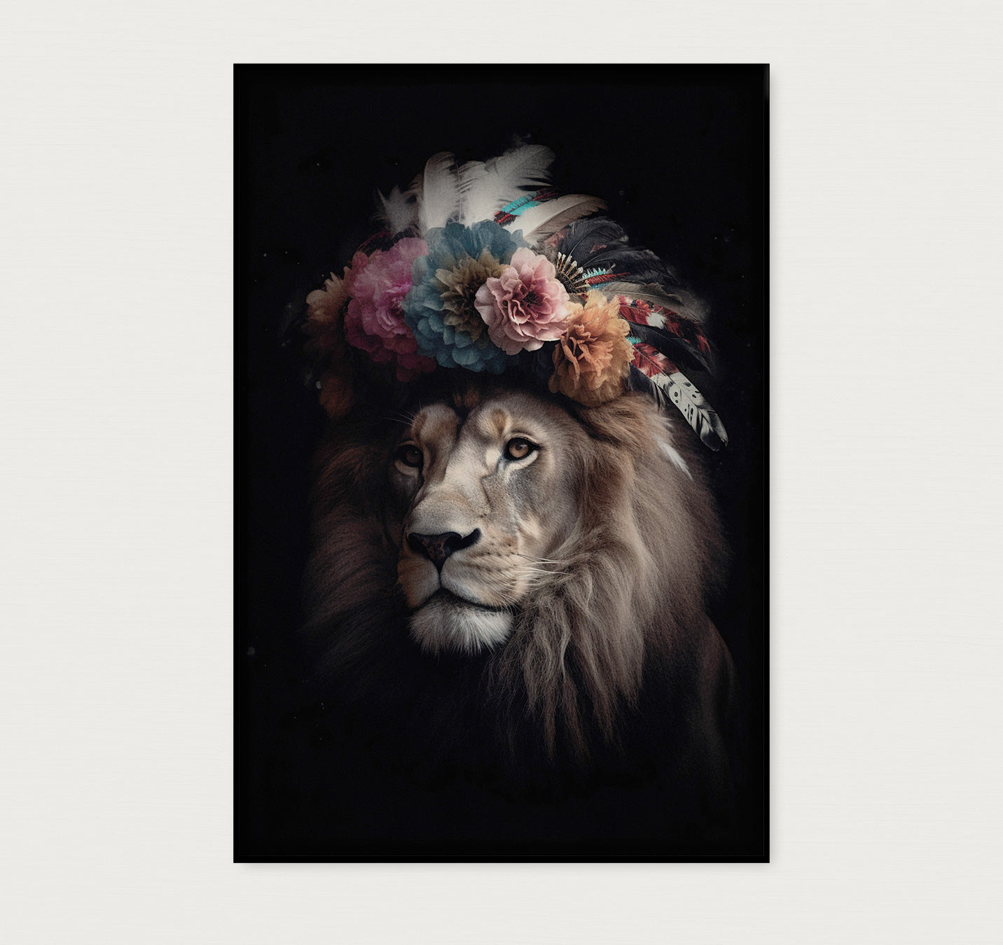 Leeuw 5 · Akoestisch paneel-Poster staand-House of Posters-House of Posters