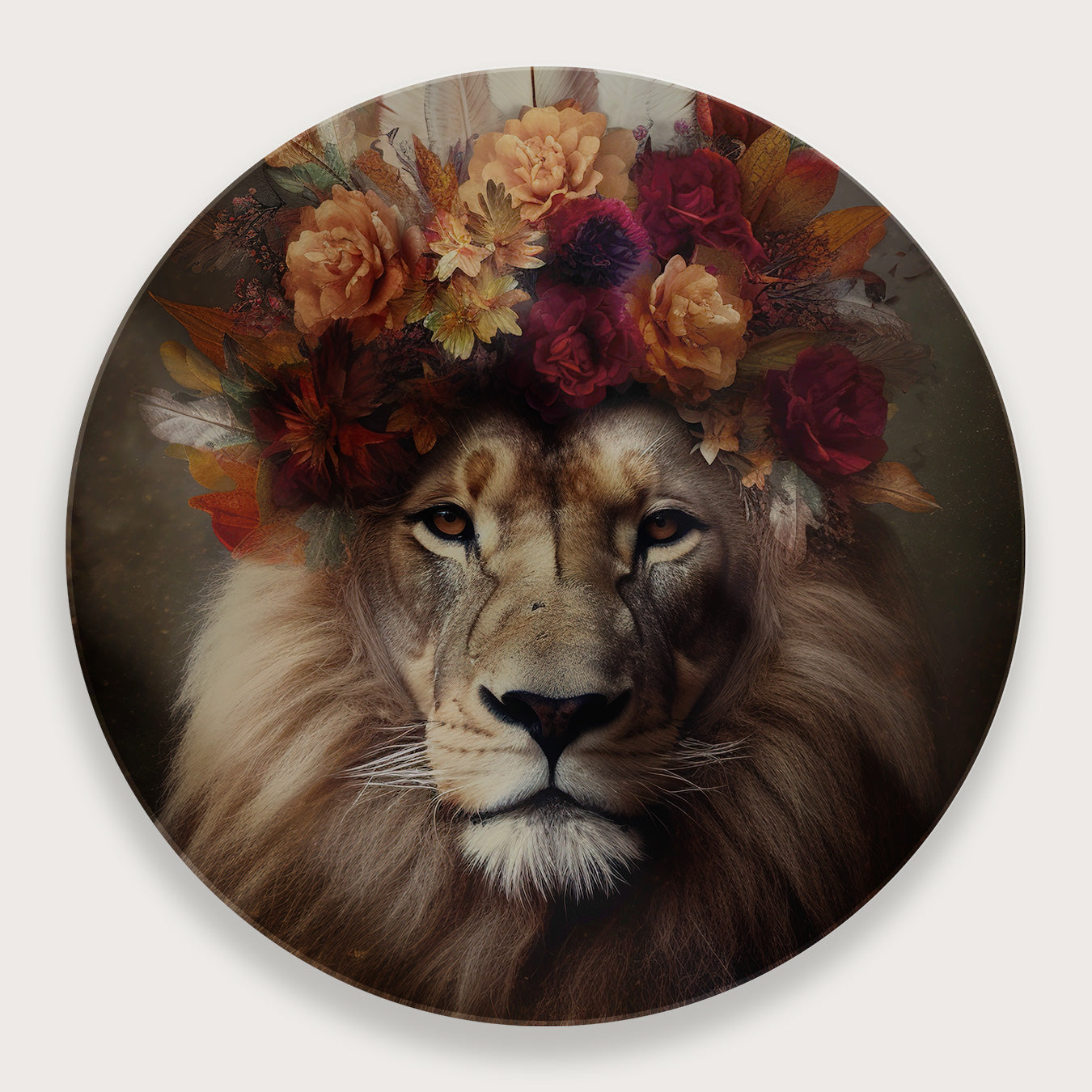 Leeuw 6 · Plexiglas-Muurcirkel-House of Posters-House of Posters